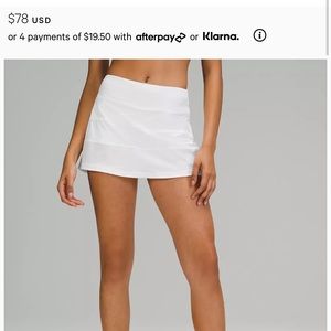 Pace Rival Mid-Rise Skirt- White